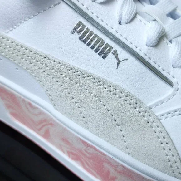 Puma Women's Karmen Rebelle She Moves Us Platform in Lovely White Peach Smooth - Picture 5 of 13